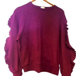 A New Day Long Sleeved Eggplant Sweater